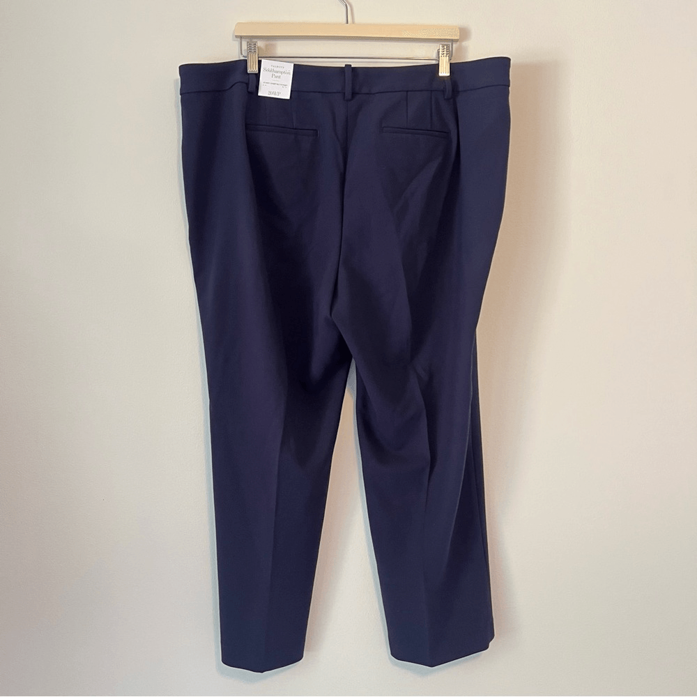 Talbots Southampton Navy Blue Straight Leg Pants NEW Plus Petite 20WP