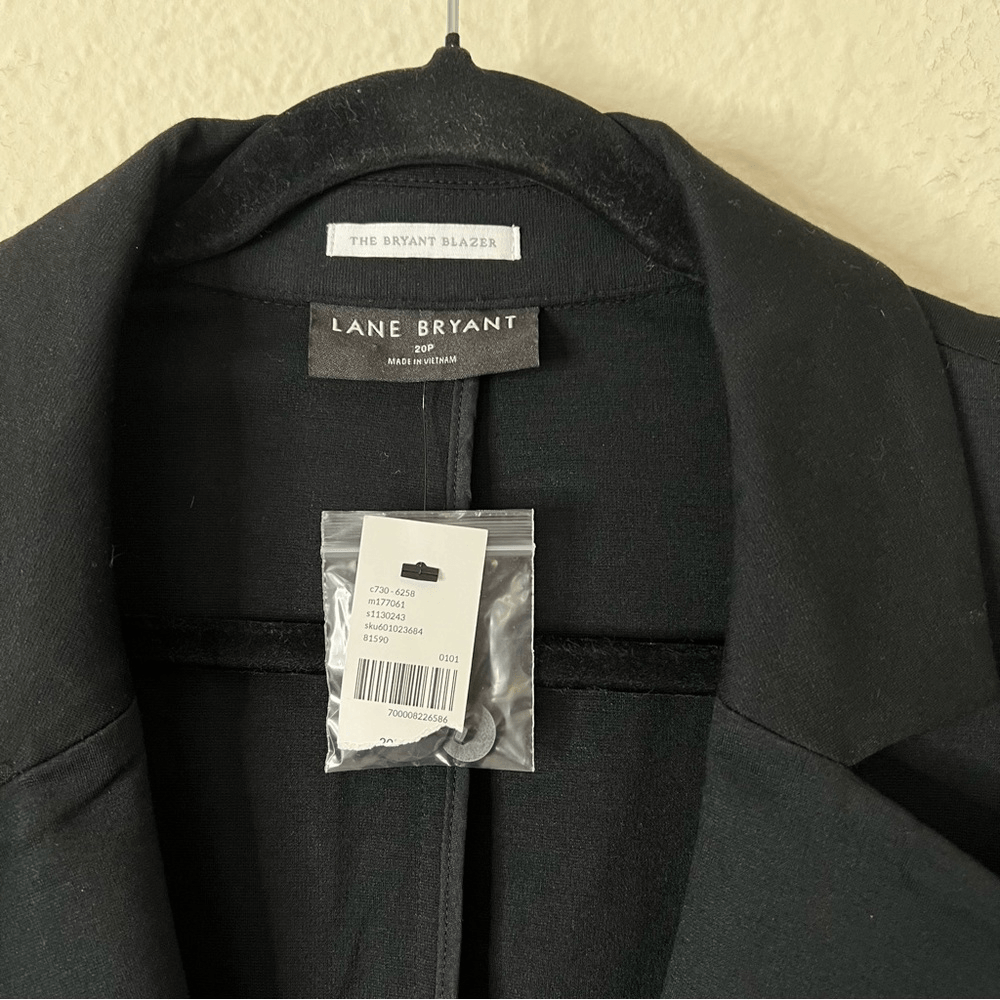 Lane Bryant The Bryant Blazer in Black Ponte Knit NEW Size 20 Petites