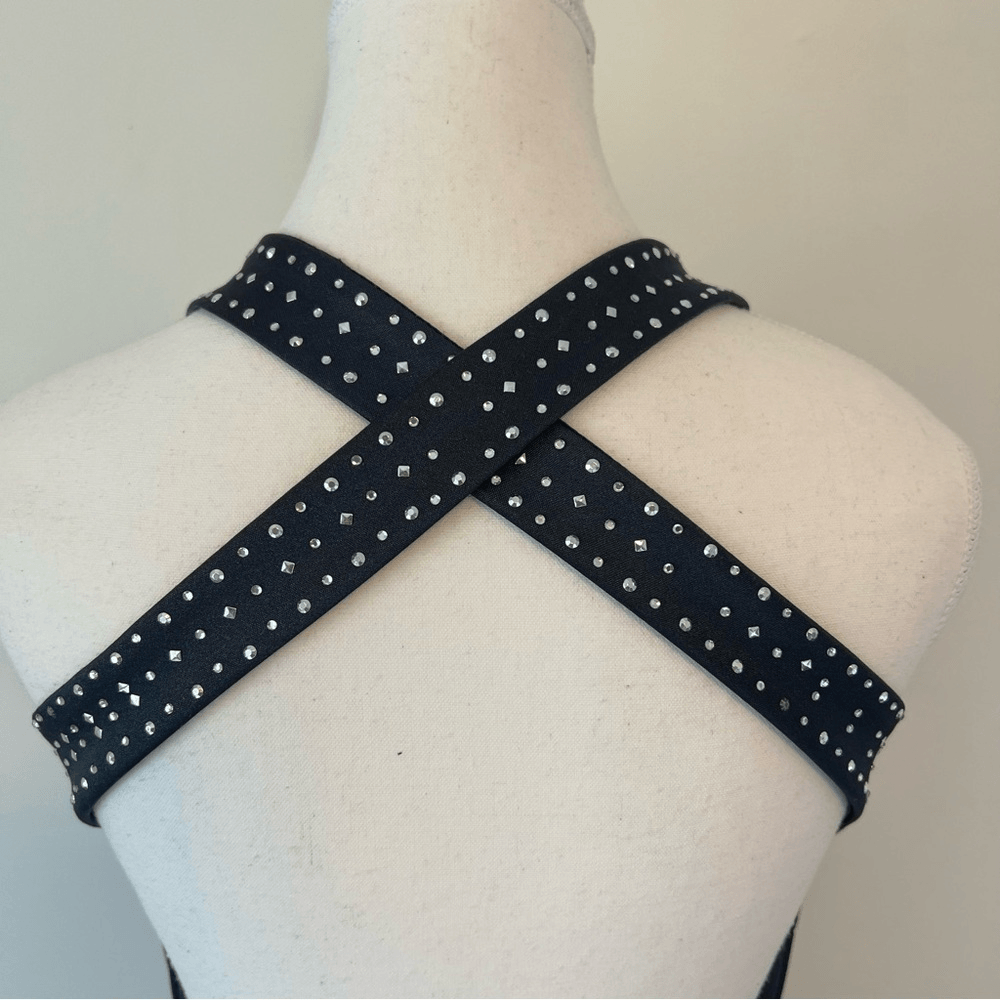 Betsy & Adam Full Length Pleated Halter Prom Bridal Maxi Dress Size 8 Y2K 90s