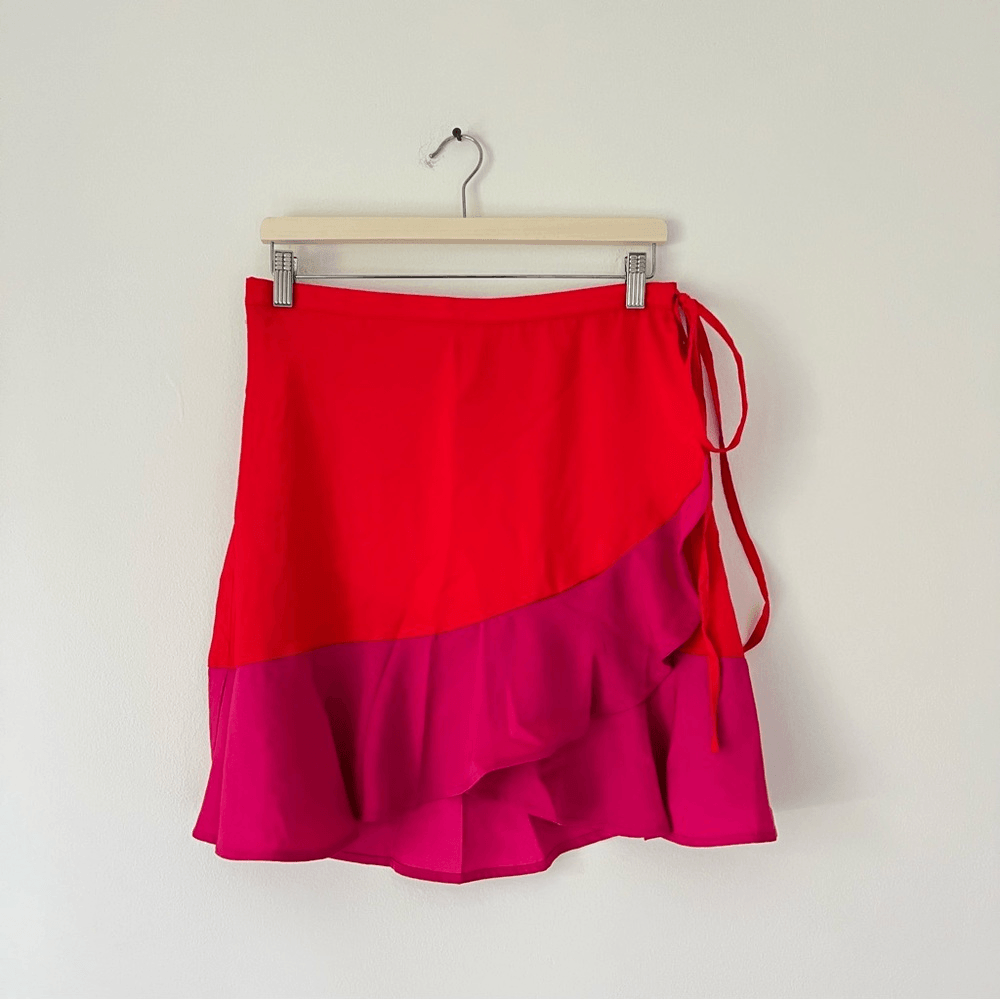 Summersalt The Short Beach to Brunch Coverup Wrap Skirt NEW Size Large Pink
