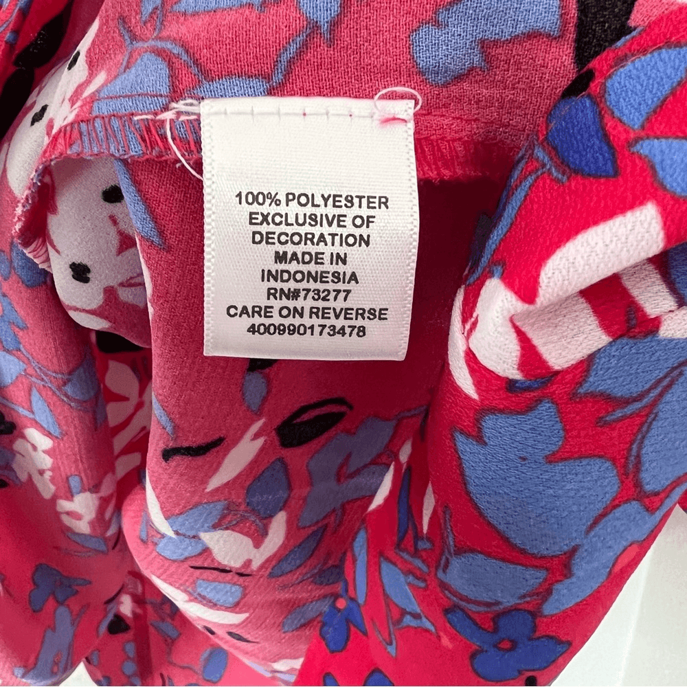 Elle Pink Floral Mini Dress Size Medium