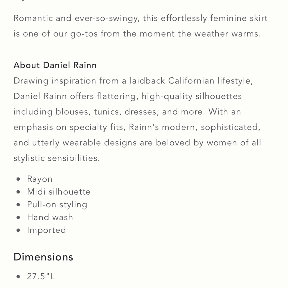 Anthropologie Hattie Midi Skirt Daniel Rainn NEW Size XL