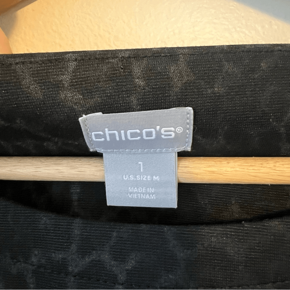 Chico's Leopard Print Ponte Knit Tunic Top Size Medium