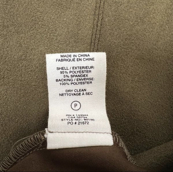 Anthropologie Avec Les Filles Slit-Front Sueded Moss Leggings Pants NEW Size XS