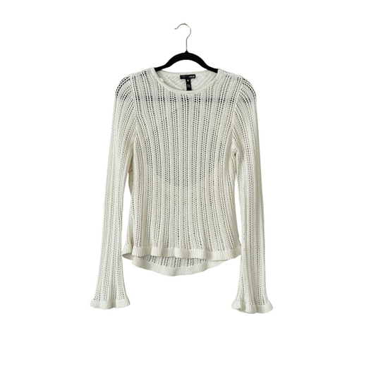 Aqua Women’s Cut Out Knit Sweater Size Medium Ivory