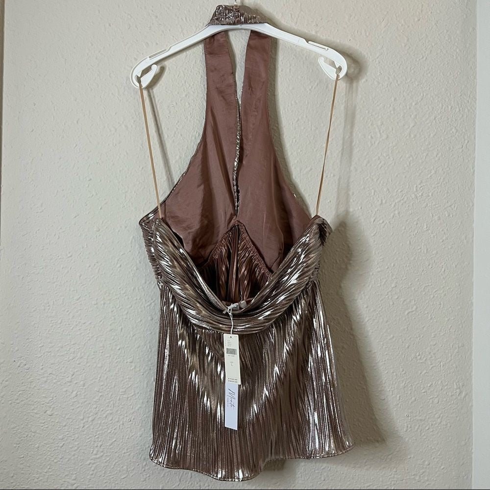 Anthropologie Monte Shimmer V-Neck Tank Top NEW Size Large