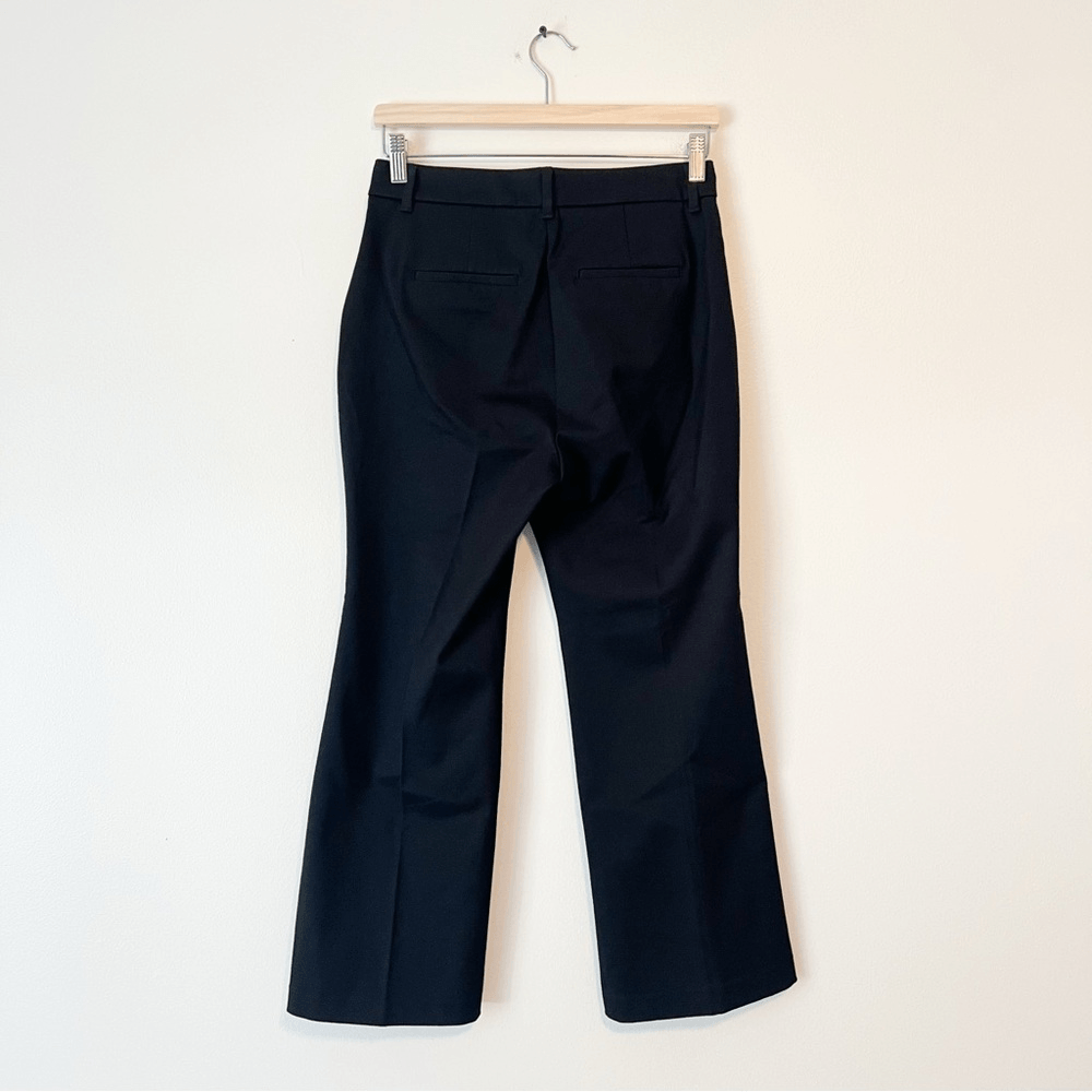 Boden Bi-Stretch Crop Flare Black Trousers Pants NEW Size 6R Career Classic