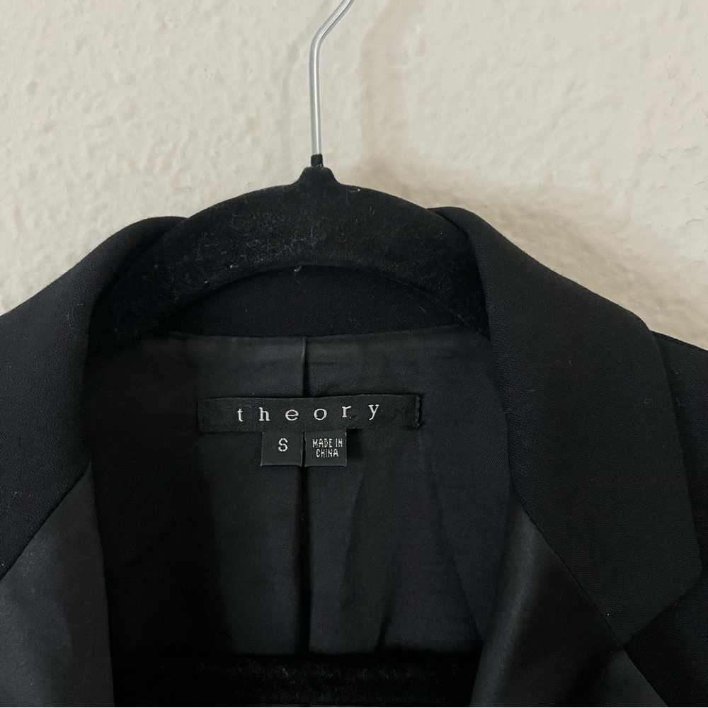 Theory Suzanne B Tuxedo Black Blazer Size Small