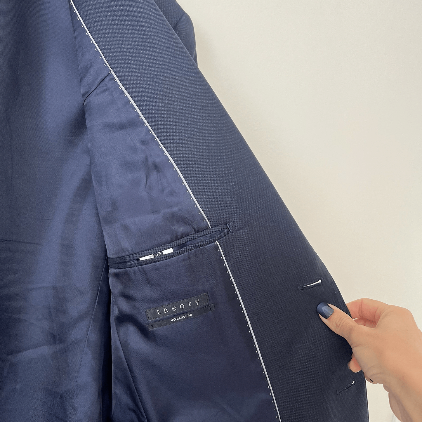 Theory Men's XYLO NP OSTRO Blazer Navy Blue 100% Wool 2 Button Classic 40R