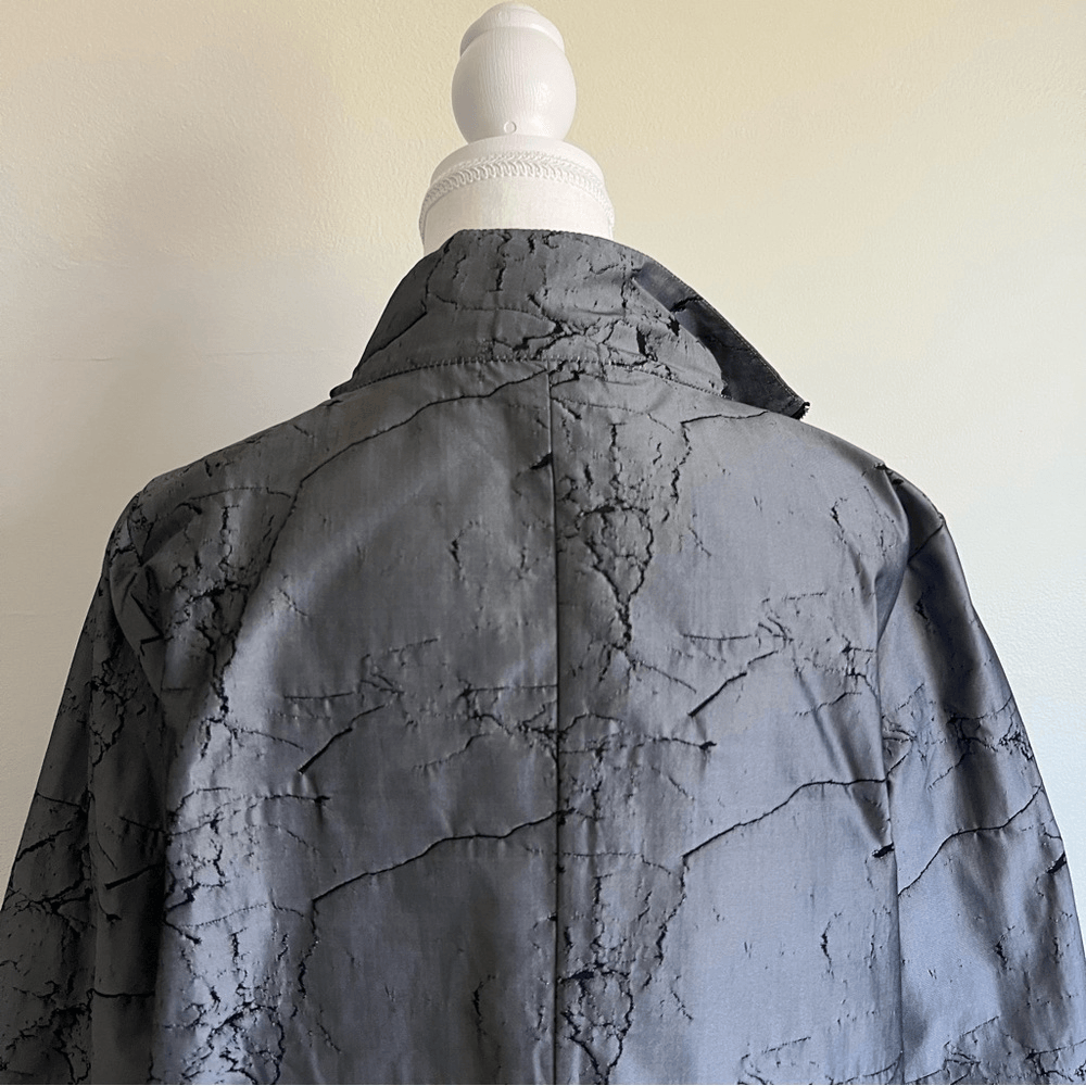 Sun Kim Gray Lightweight Asymmetrical Jacket Size Large