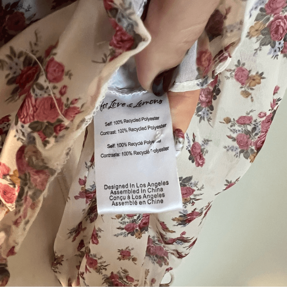 For Love & Lemons Etienne Floral Top Size Large