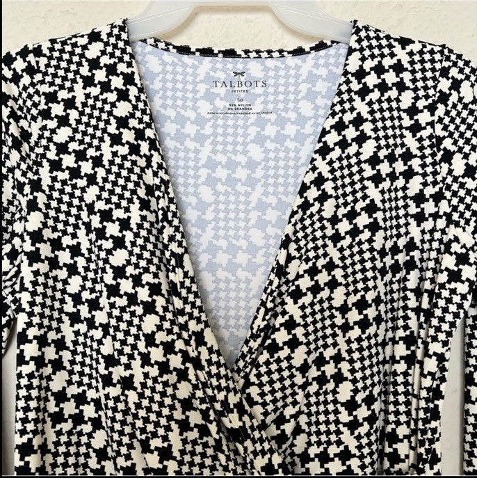 Talbots Surplice Wrap 3/4 Sleeves Blouse Top Size Small Petites