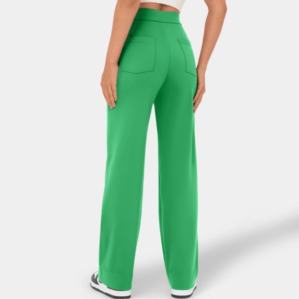 Halara High Waisted Button Multiple Pockets Straight Leg Pants NEW Size Large