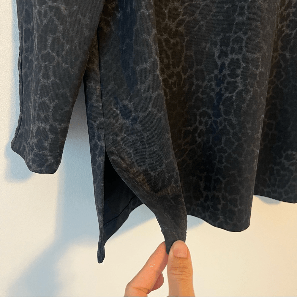 Chico's Leopard Print Ponte Knit Tunic Top Size Medium