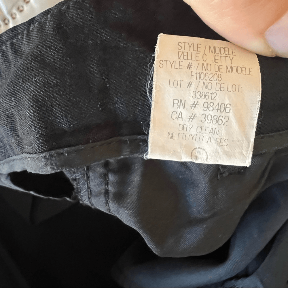 Theory Izelle C Jetty Bi-Stretch Black Ankle Cropped Pants Size 12