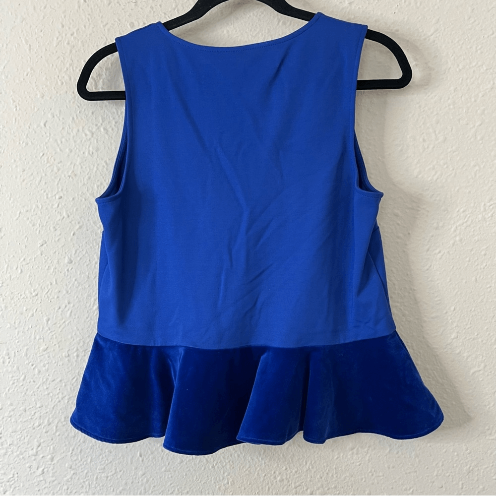 J. Crew Royal Blue Peplum Tank Top NEW Size Small