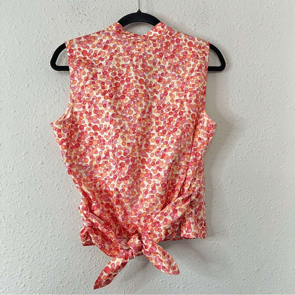 Talbots Sleeveless Wrap Blouse Shirt Top Cotton NEW Size 10