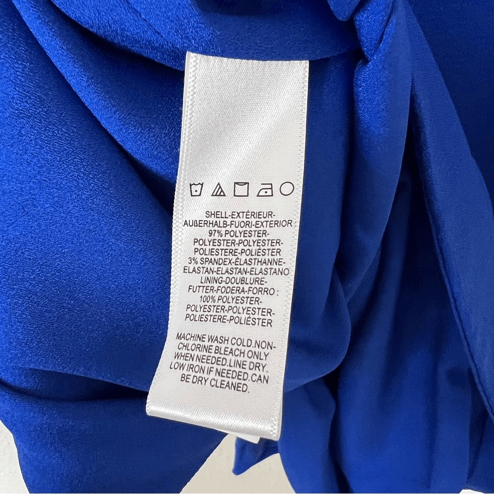 Dress the Population Bailey Dress in Electric Blue Size Small Off the Shoulder