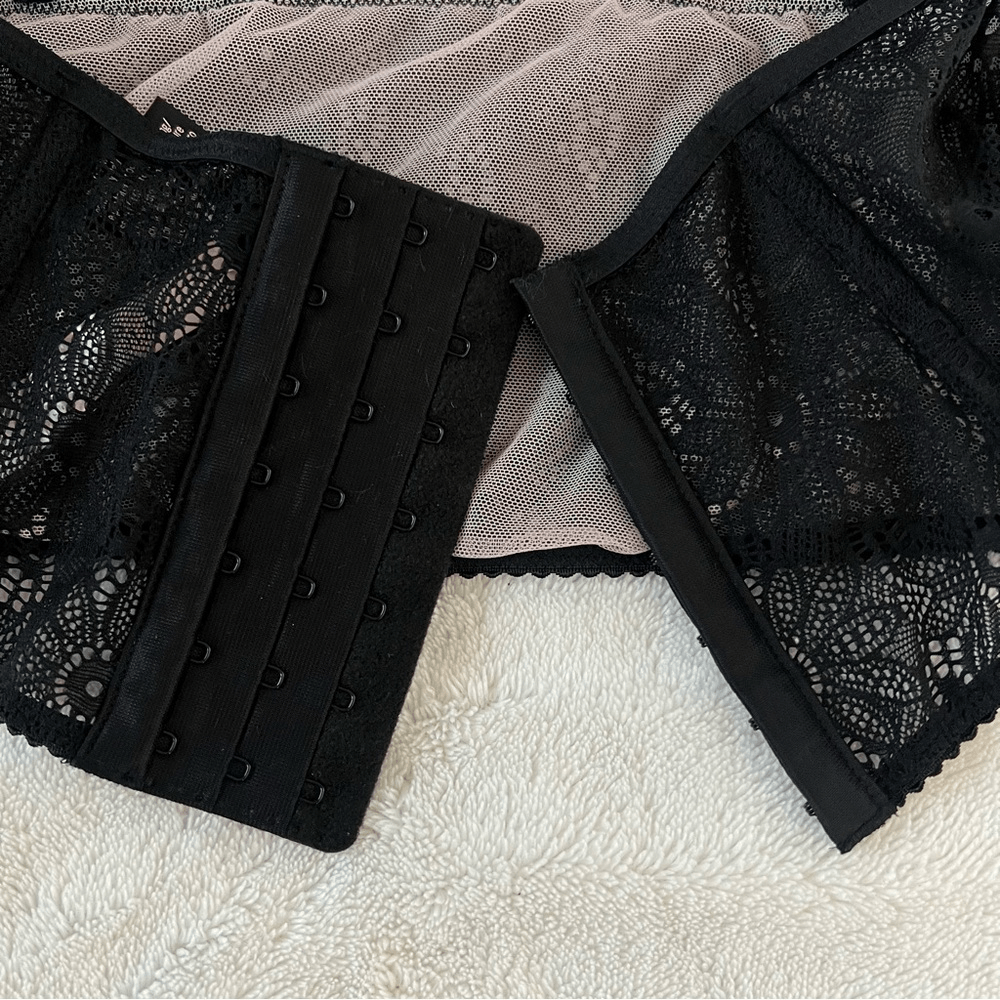 Victoria’s Secret Lace Bustier Corset Black NEW Size 32B