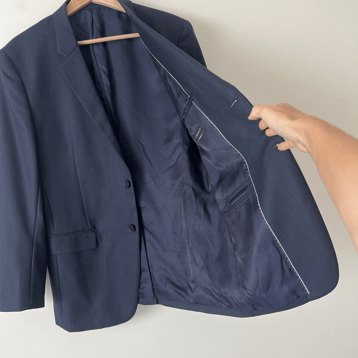 Theory Men's XYLO NP OSTRO Blazer Navy Blue 100% Wool 2 Button Classic 40R