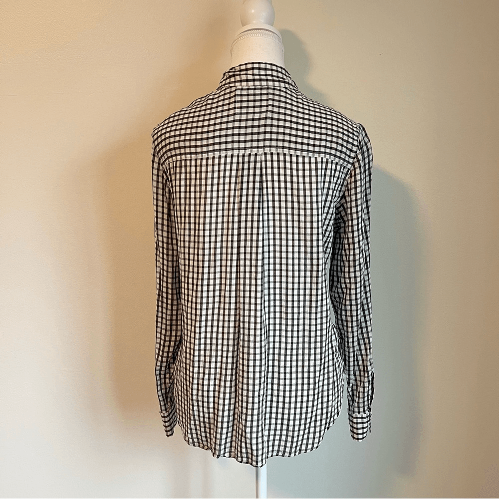 RAILS Josephine Gingham Button Down Shirt Black White Size Medium