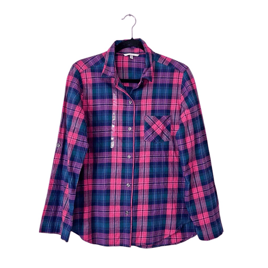 Victoria's Secret Plaid Flannel Pajama Top NEW Size Medium