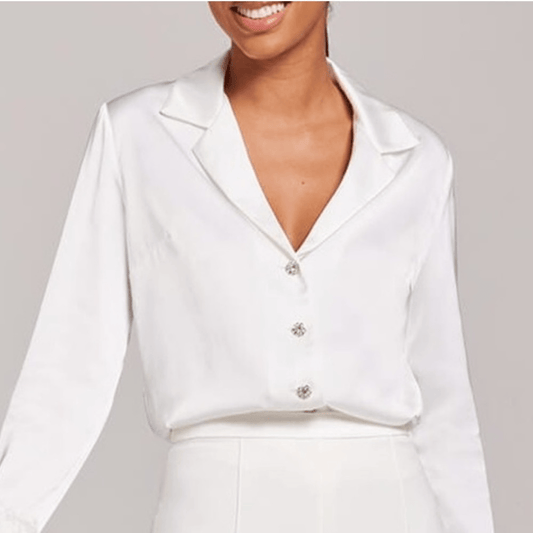 Nadine Merabi Taylor White Shirt NEW Size XXL Bridal Shower Classic