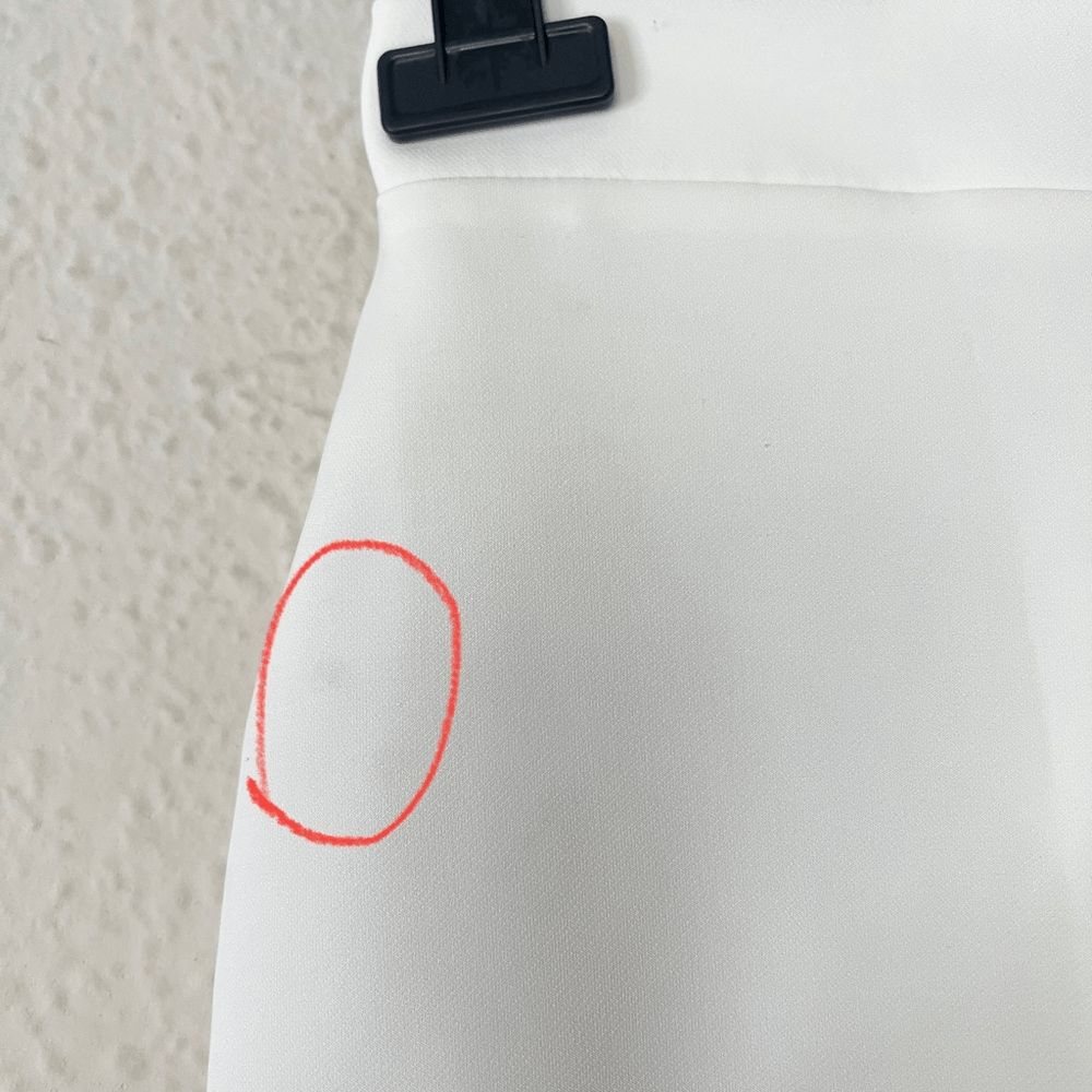 Nookie Gold Button White Mini Skirt Size Small