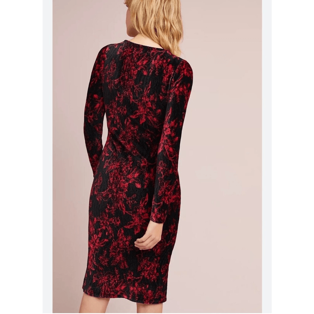 Anthropologie HD in Paris Dierdre Velvet Column Midi Dress Size Medium Stretchy