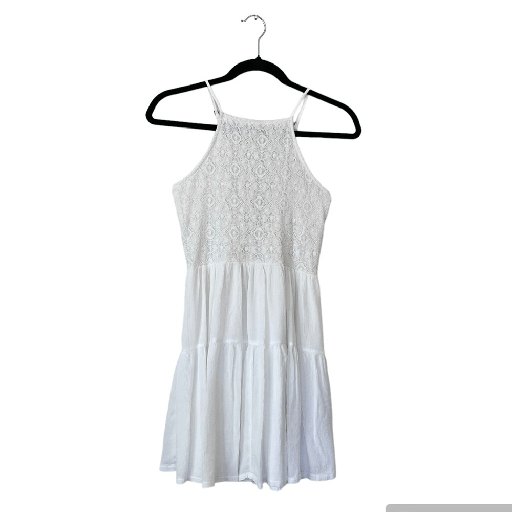 Abercrombie & Fitch Halter Lace-up Back Tiered Fit and Flare Mini Dress Size XS