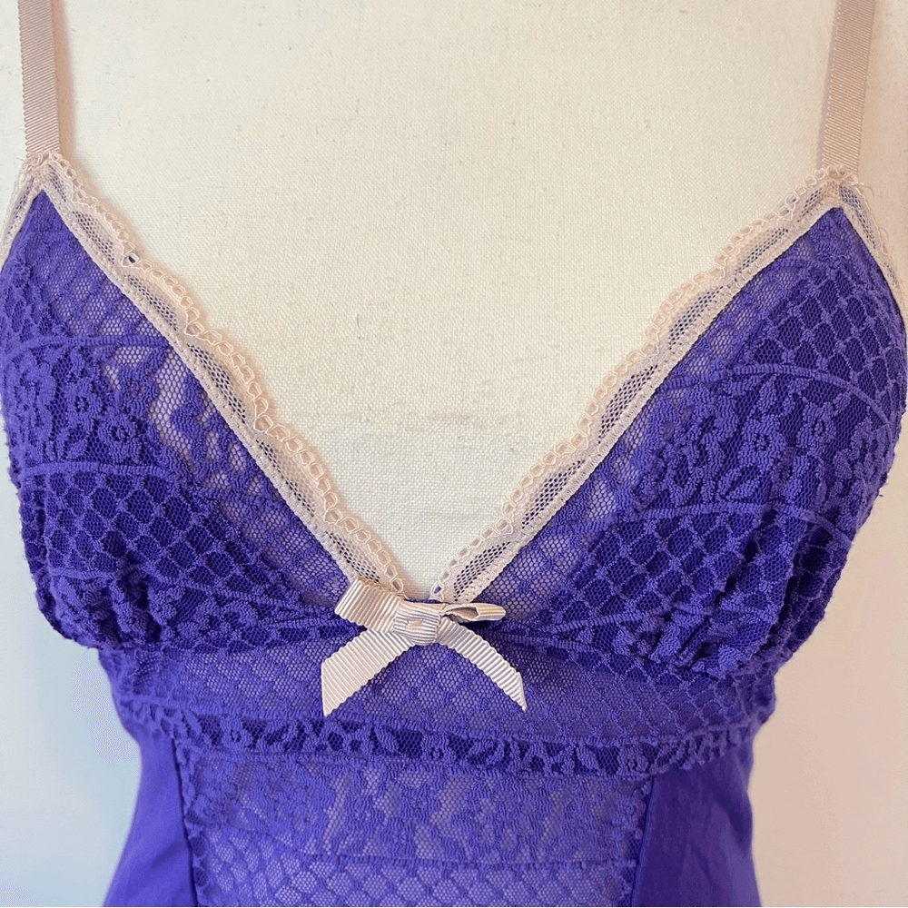 Victoria’s Secret Lace Slip Dress in Purple Size Medium