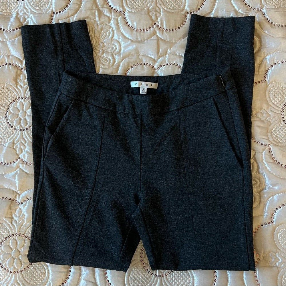 Cabi Heather Black Audrey Skinny Ankle Pants Leggings Size 2