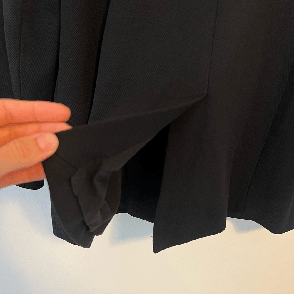 MADEWELL Black Blazer Modern Collarless Single Button Size 10