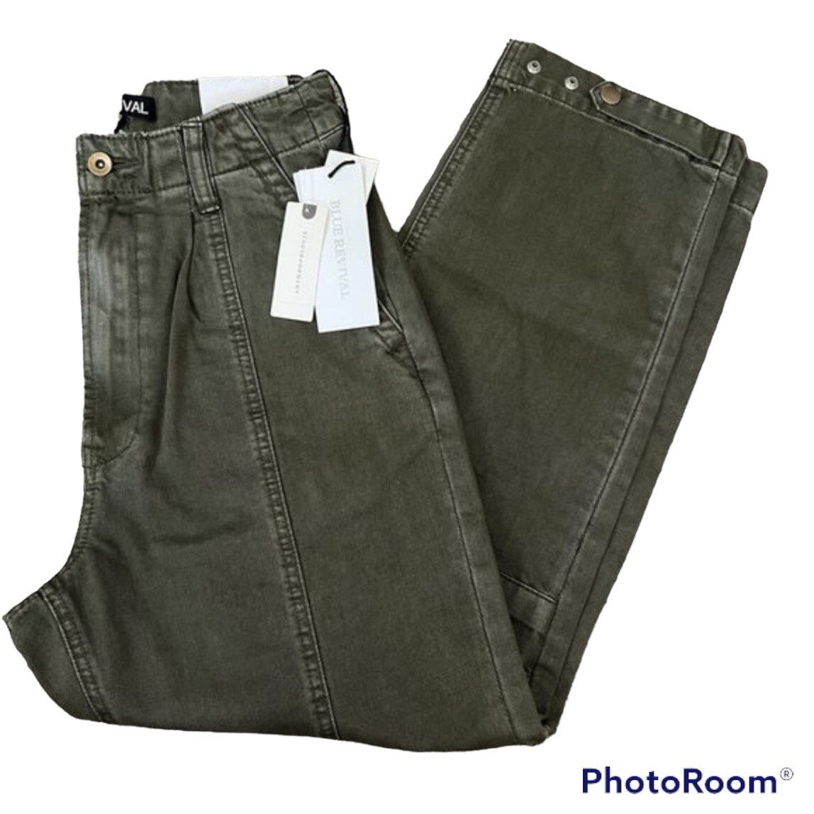 Anthropologie Blue Revival Utility Pants NEW Size 26