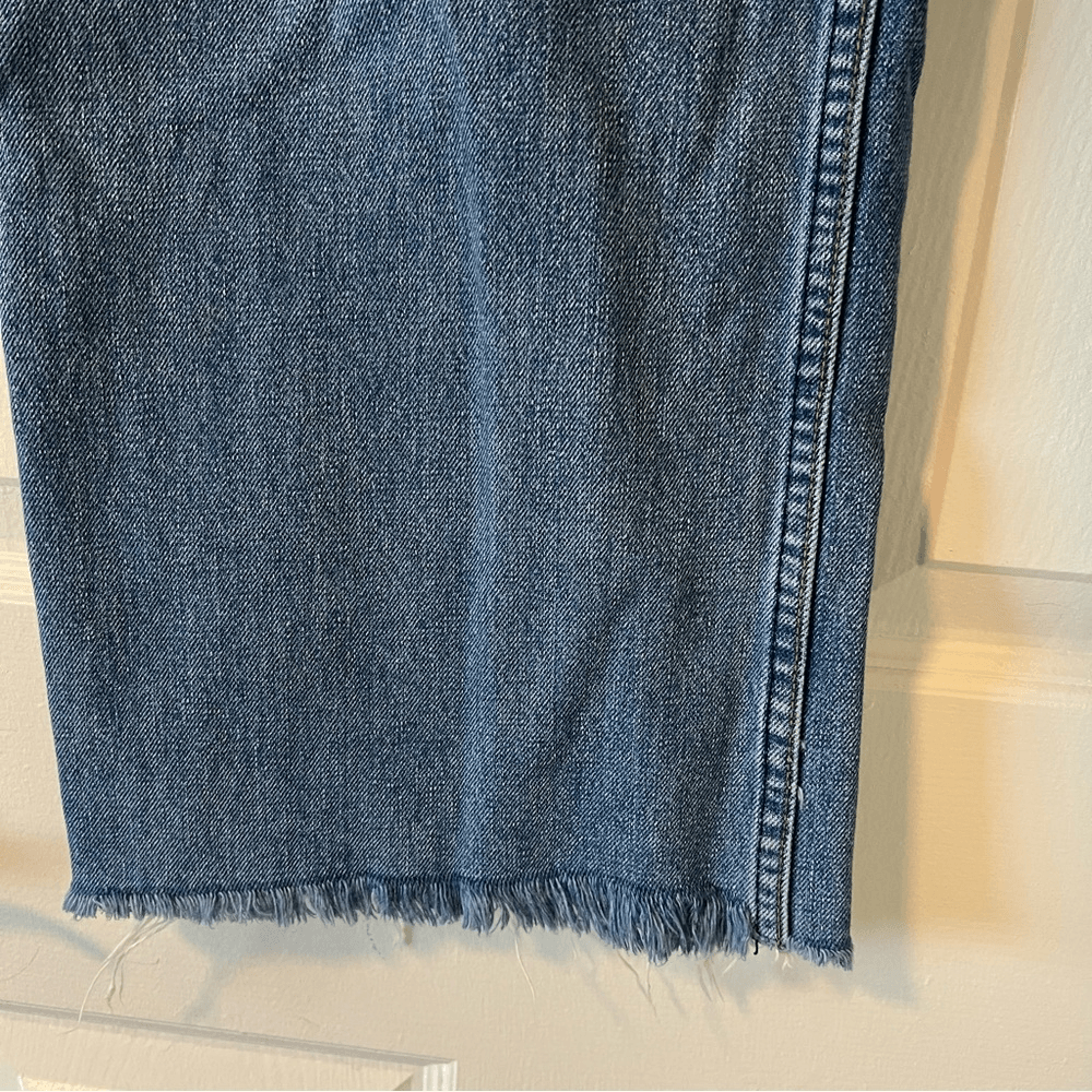 Reformation Fawcett High Waist Wide Leg Cropped Jeans Size 31 Celtic Wash