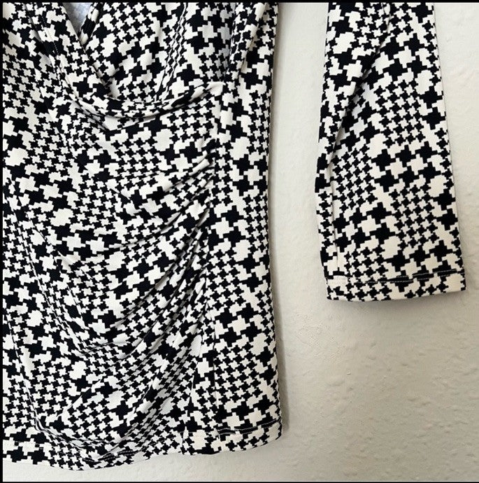 Talbots Surplice Wrap 3/4 Sleeves Blouse Top Size Small Petites