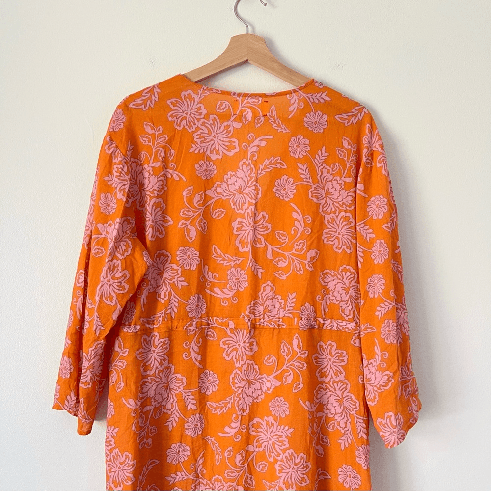 Xirena Mykah Floral Maxi Dress Coverup NEW Size Small Orange Purple