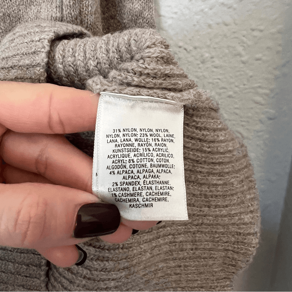 Anthropologie Sonoran Wool Cashmere Blend Cowl Neck Sweater Dress Size Small