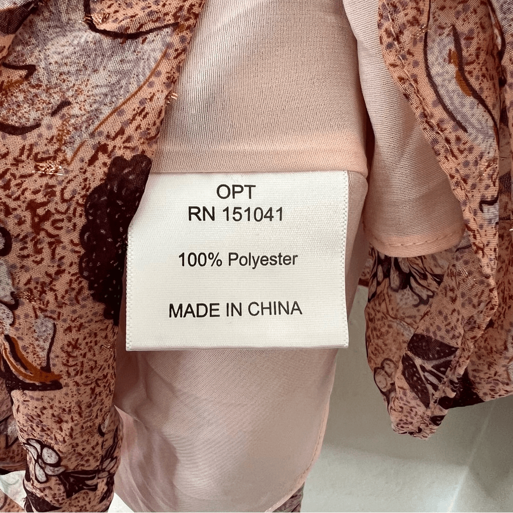 Anthropologie OPT Floral Long Sleeve Mini Dress Size Medium