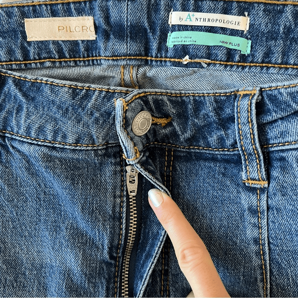 Anthropologie Pilcro Darted Wide-Leg Jeans NEW Plus Size 18W