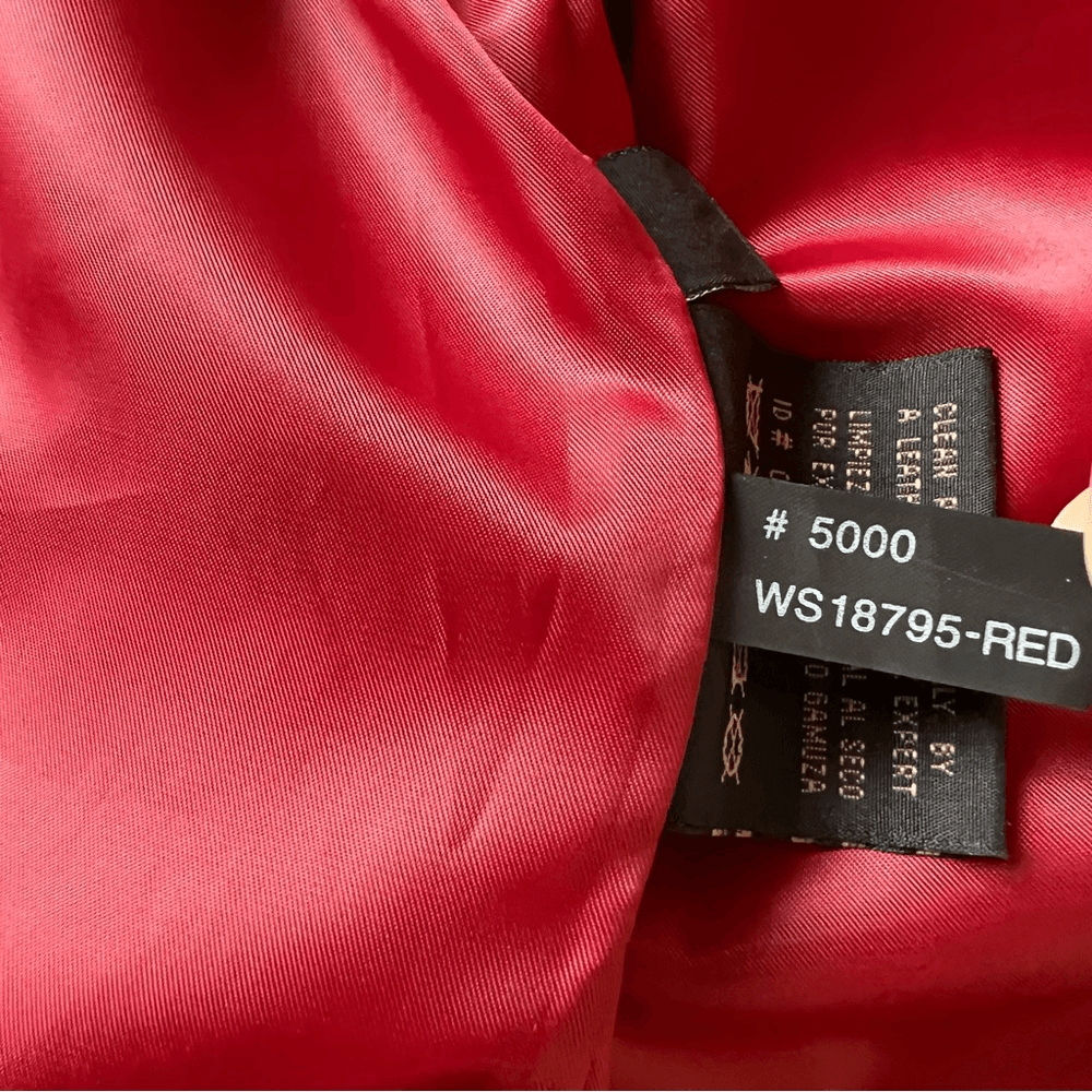 SIENA 100% Leather Red Blazer Jacket| Size 6