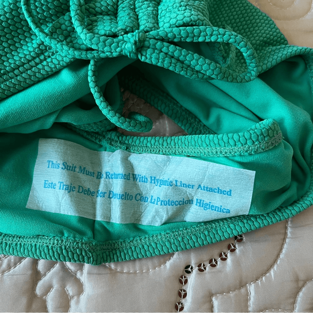 Stoney Clover Lane x Target V-Neck Textured Cheeky High-Leg One Piece Swimsuit S