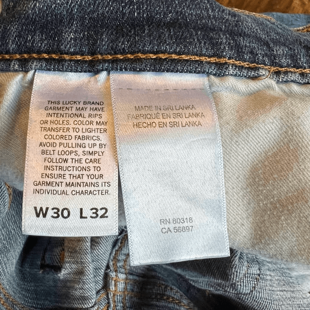 Lucky Brand 121 Slim Straight Jeans Size 30x32