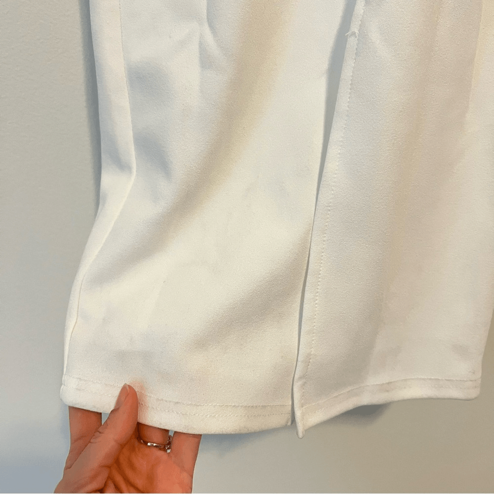 Selfie Leslie White Bodycon Midi Dress NEW Size Small