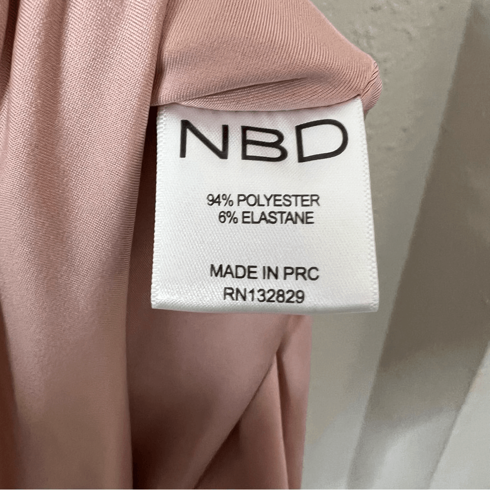 NBD Coco Dress In Off Slate NEW Size Small Long Sleeve Mini Bodycon Cocktail