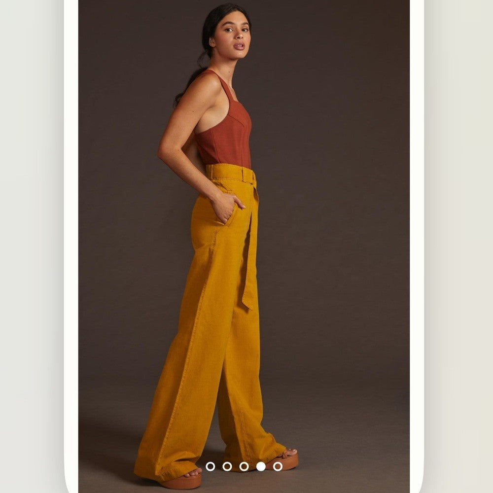 Anthropologie Essentiel Antwerp Wide-Leg Beach Pants NEW Size 10