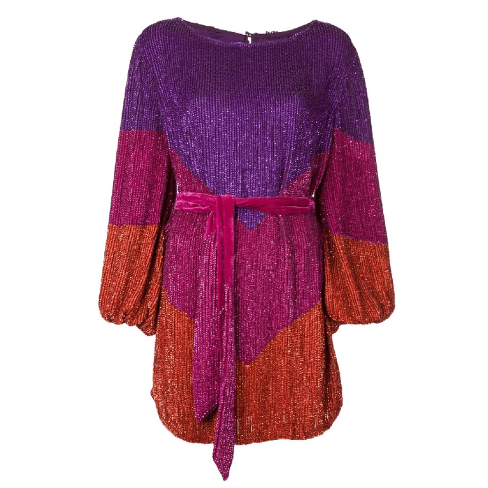 Retrofete Grace Dip Dye Sequin Mini Dress NEW Size Small