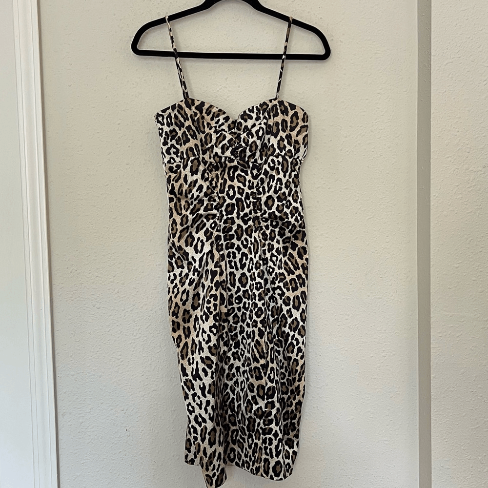 Xspace by Joanna Chen Leopard Animal Print  Dress Size 8