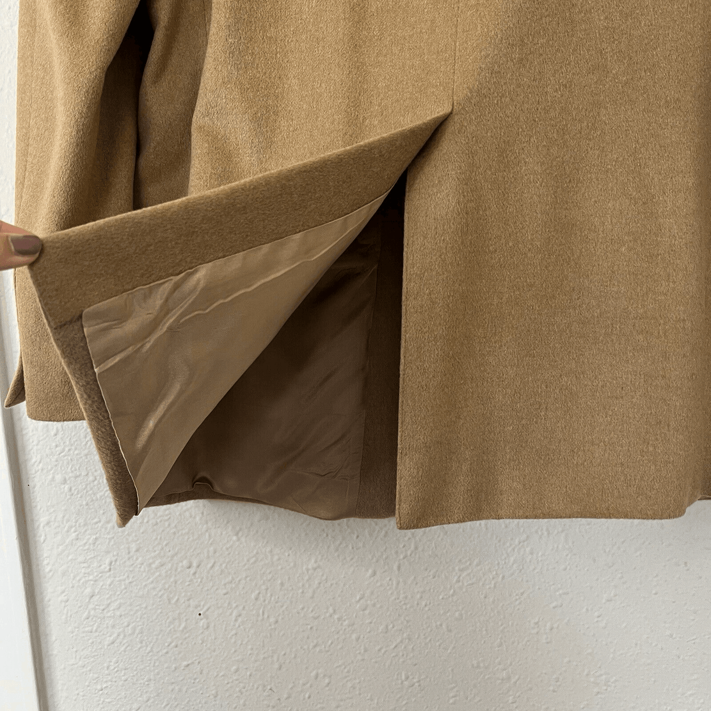 JOSEPH FEISS Mens Camel Hair Blazer Suit Size 46L Sport Coat Casual Jacket