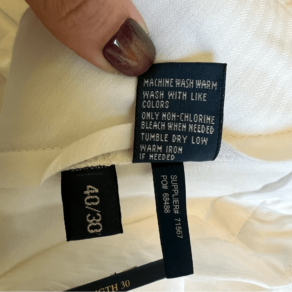 POLO RALPH LAUREN Men's Suffield White Chino Pants NEW 40x30